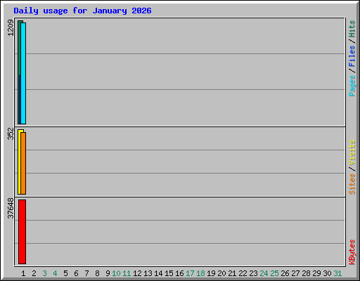 Daily usage for January 2026