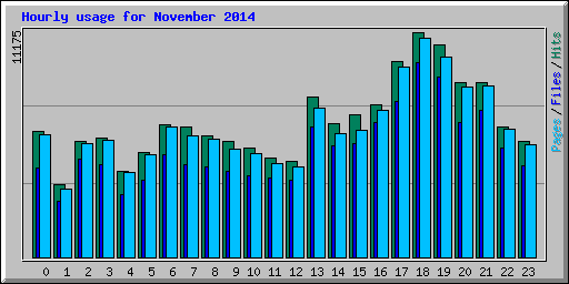 Hourly usage for November 2014