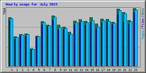 Hourly usage for July 2015