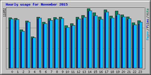 Hourly usage for November 2015