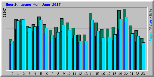 Hourly usage for June 2017