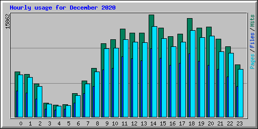Hourly usage for December 2020
