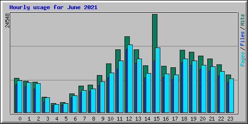 Hourly usage for June 2021
