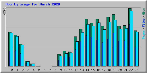 Hourly usage for March 2026