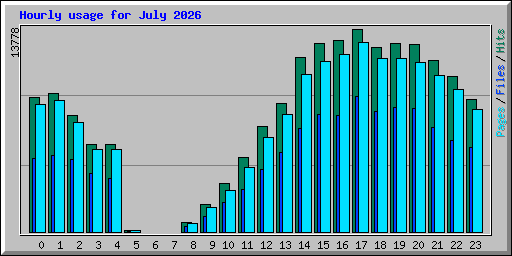 Hourly usage for July 2026